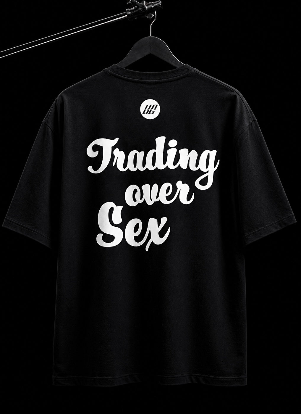 TRADING OVER SEX OVERSIZED BLACK T SHIRT