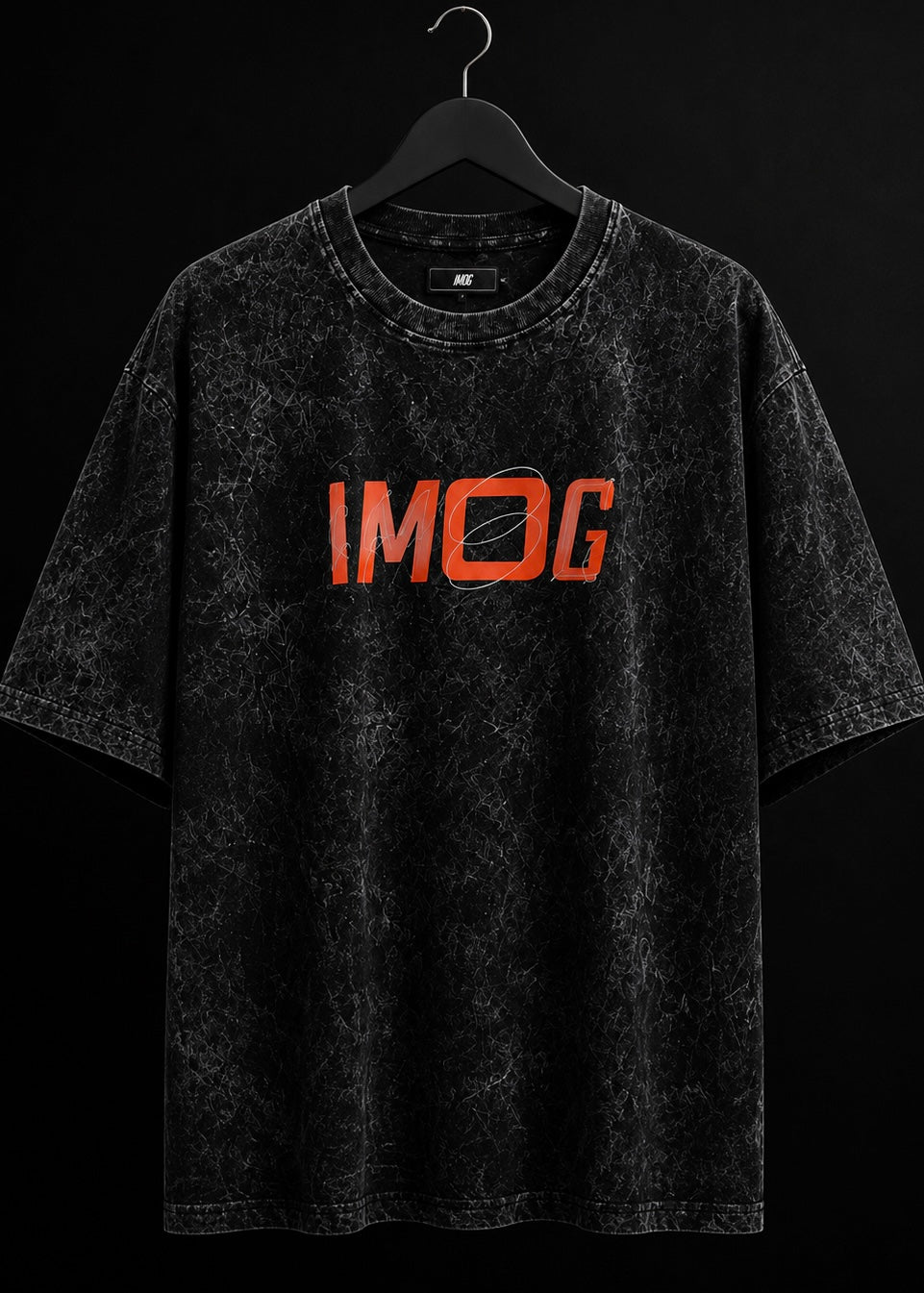 HOW’S LIFE GOING ? BLACK ACID WASH OVERSIZED T SHIRT