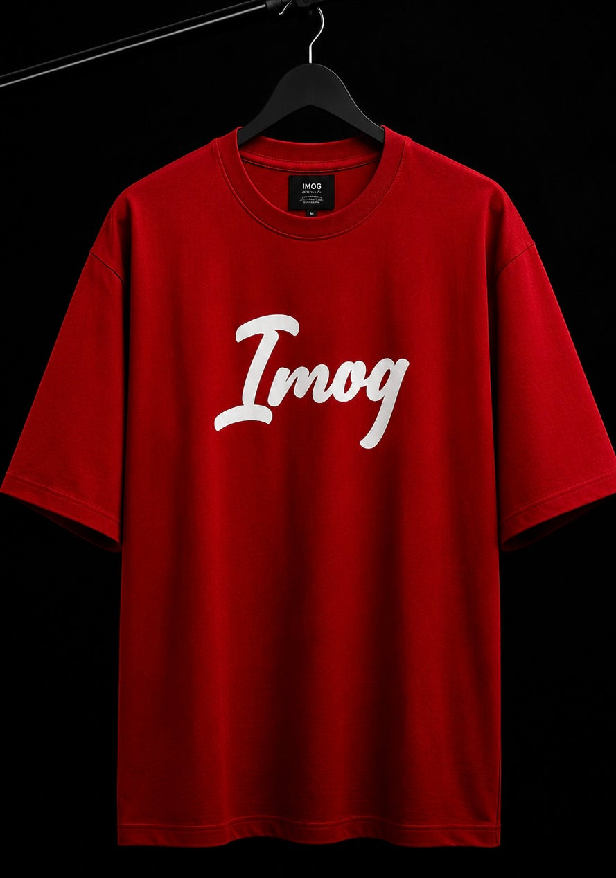 CHARTS DON’T LIE OVERSIZED RED T SHIRT