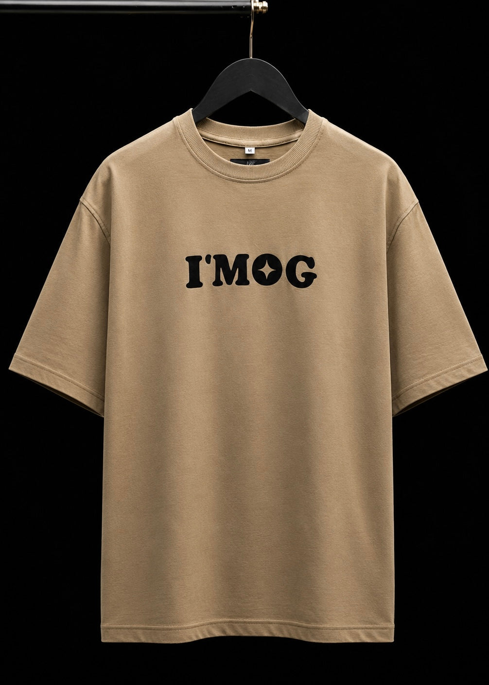 HARSHAD MEHTA FRENCH BEIGE OVERSIZED T SHIRT