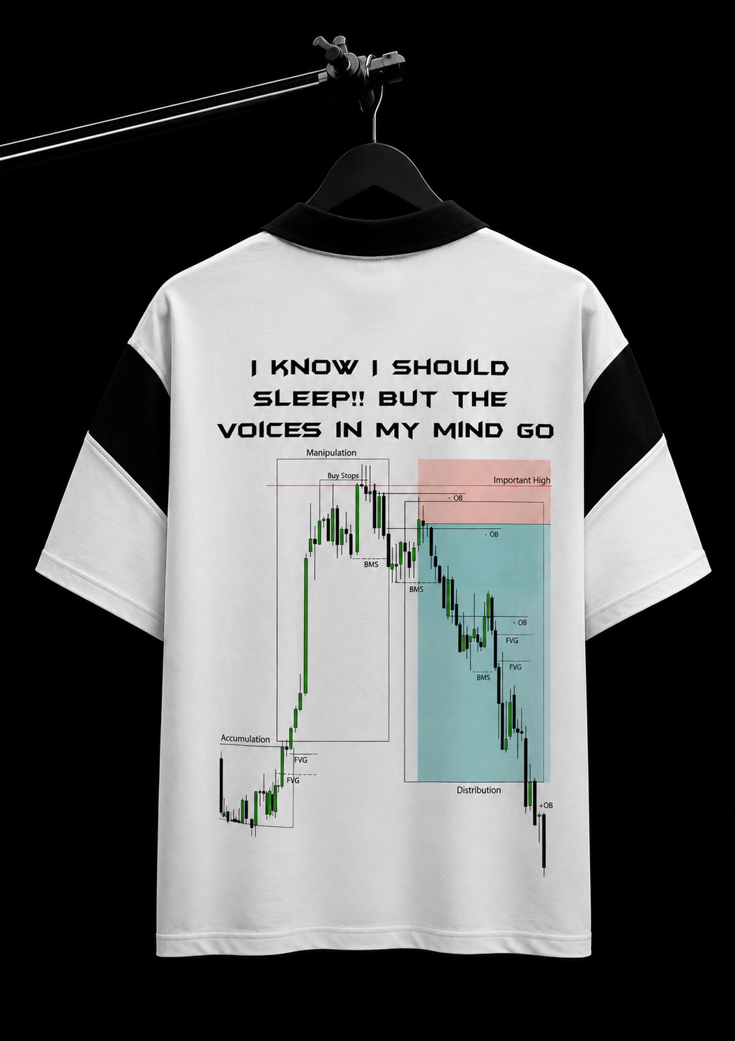 MY MIND TRADING OVERSIZED WHITE POLO T SHIRT