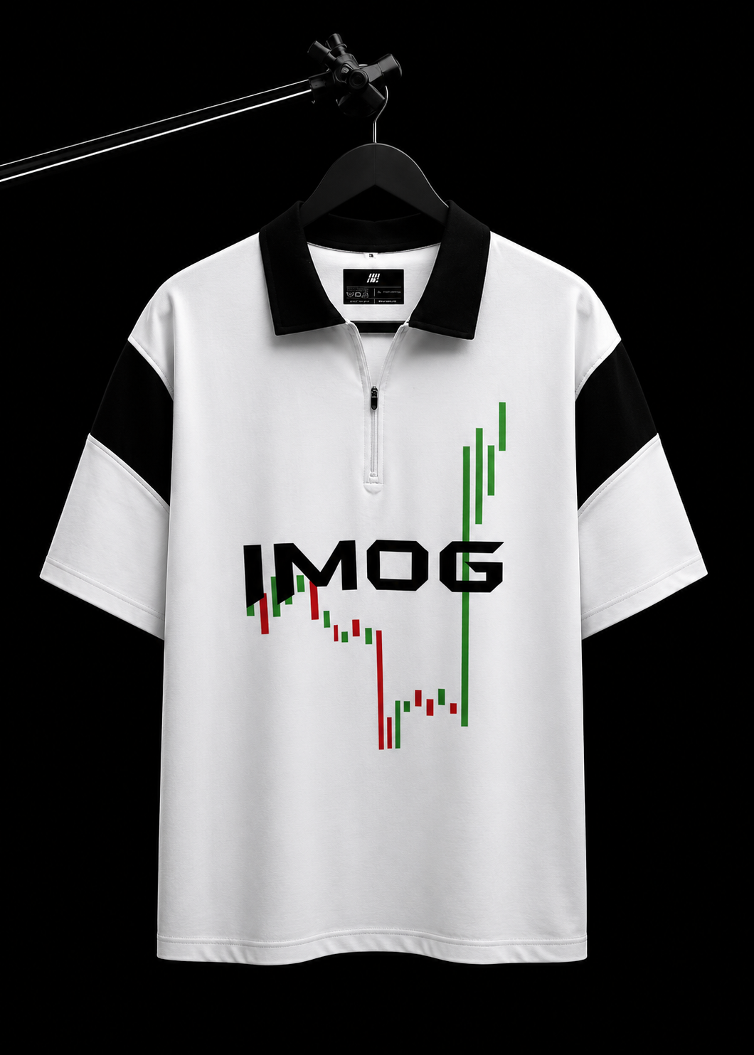 MY MIND TRADING OVERSIZED WHITE POLO T SHIRT