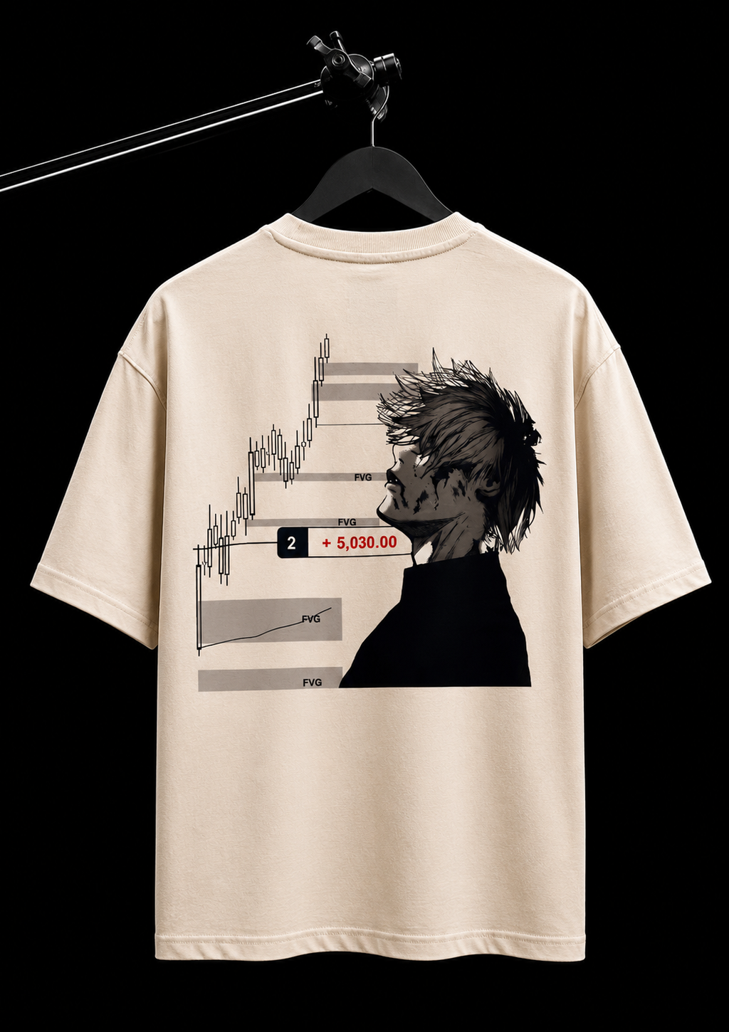 5030 BREAKDOWN OVERSIZED SANDAL CREAMY WHITE T SHIRT