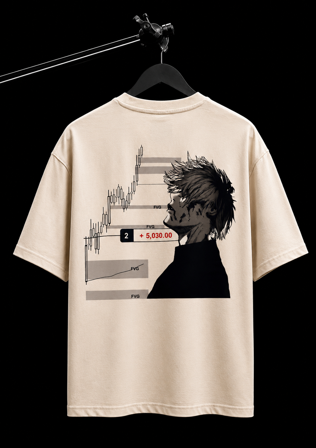 5030 BREAKDOWN OVERSIZED SANDAL CREAMY WHITE T SHIRT