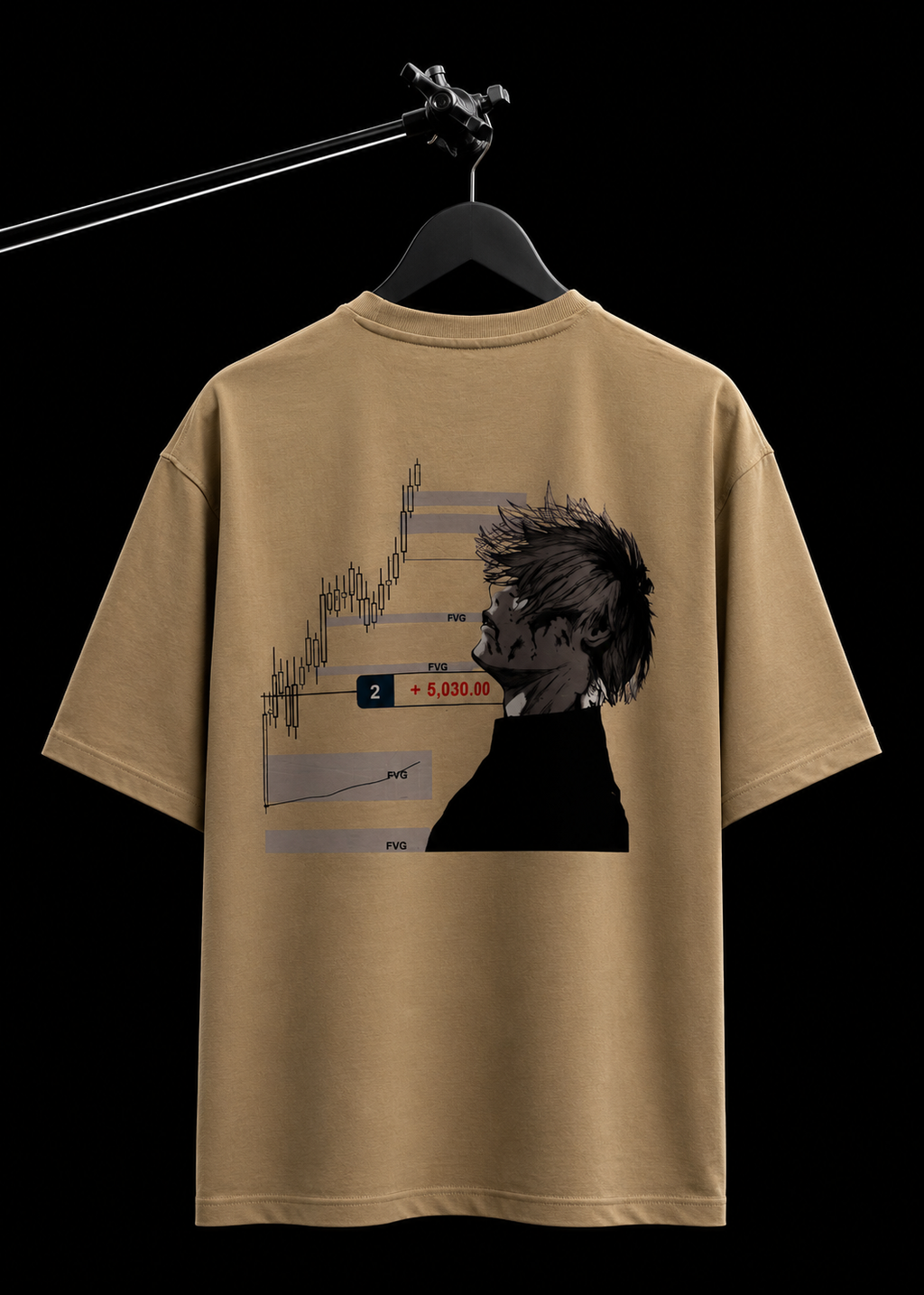 5030 BREAKDOWN OVERSIZED BEIGE T SHIRT