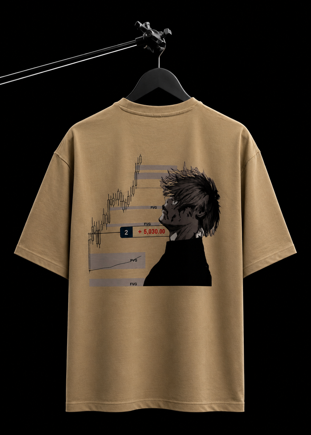 5030 BREAKDOWN OVERSIZED BEIGE T SHIRT