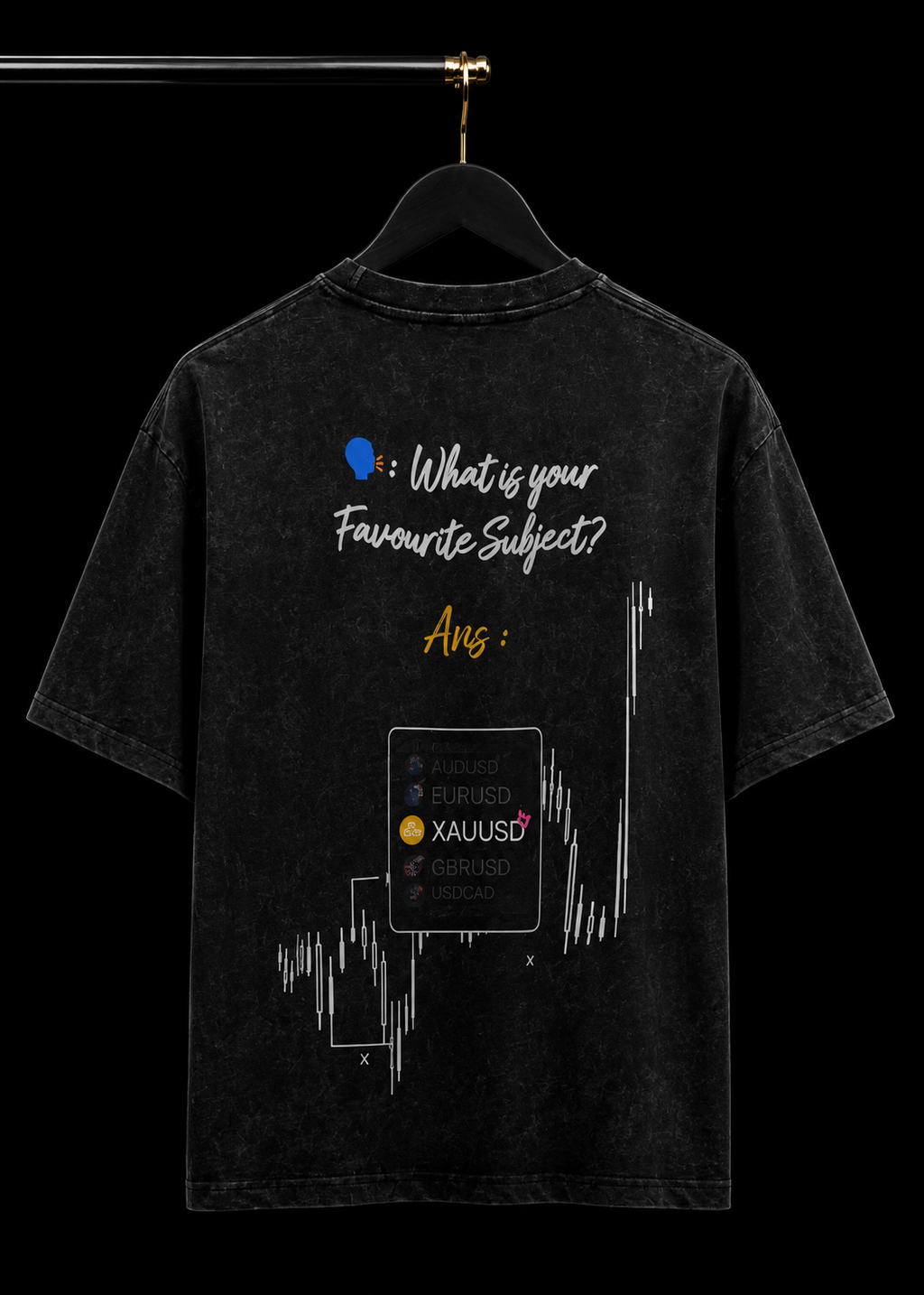 XAUUSD FAV BLACK ACID WASH OVERSIZED T SHIRT